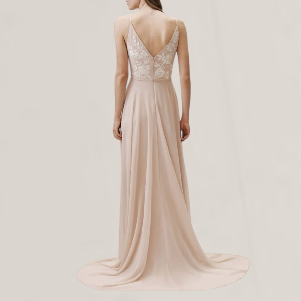 BHLDN sadia maxi dress pale pink floral embroidered women’s size 4 Anthropologie - Picture 2 of 7